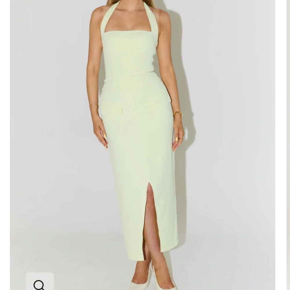 Odd muse midi skirt lime cream
